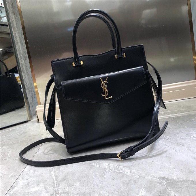 Yves Saint Laurent Small Uptown Tote Shiny Smooth Leather (Varied