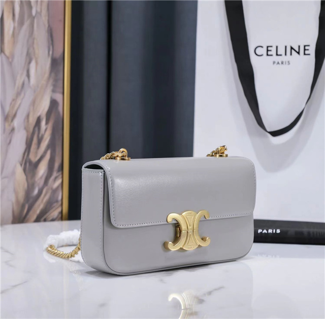Celine Chain Shoulder Bag Triomphe 197993 Grey | AAA Purse