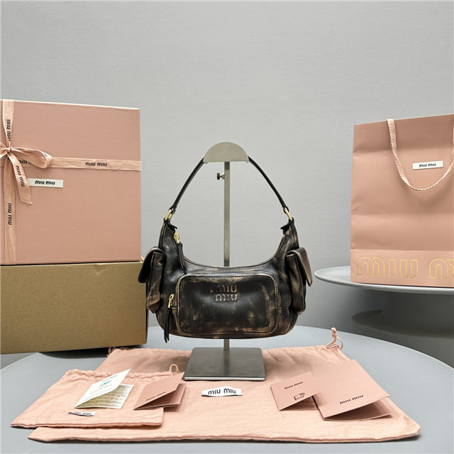 Miu Miu Pocket Nappa Leather Bag 5BC146 Coffee | AAA Purse