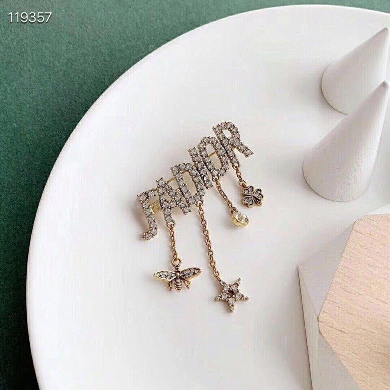 Christian Dior J'ADIOR ブローチ　ラインストーン　蜂　ロゴ 2021 Christian Dior Paved Diamonds J'ADIOR Motif Bee Star Clover