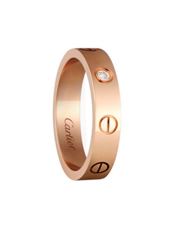 Replica Cartier Love Wedding Bank 18K Pink Gold Love Ring With 1