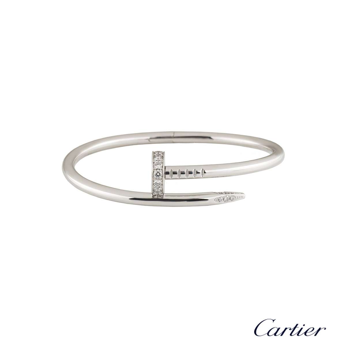 Copy Cartier Juste Un Clou Bracelet White Gold Diamonds B6037915