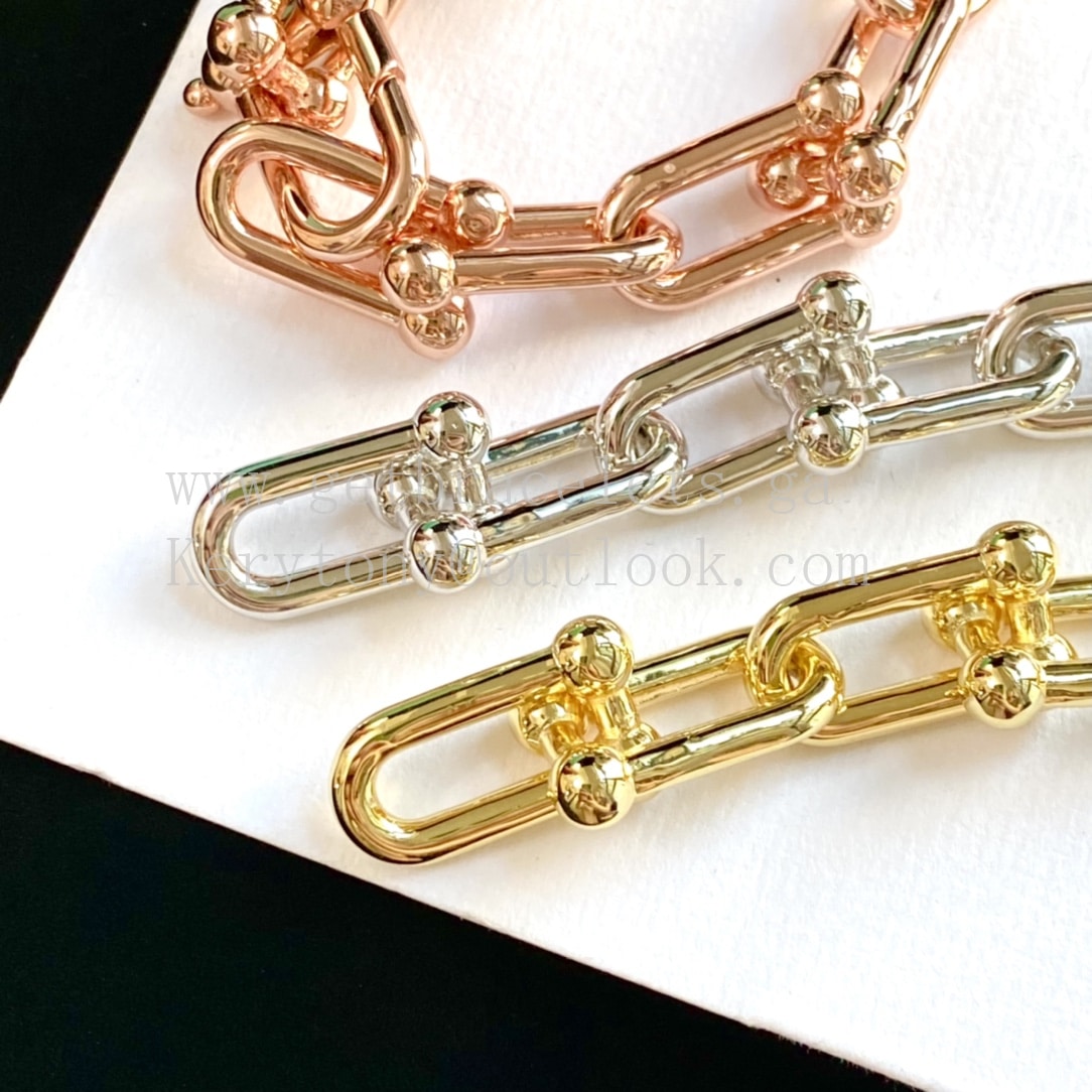 Tiffany HardWear Large Link Bracelet in Yellow Gold/White Gold