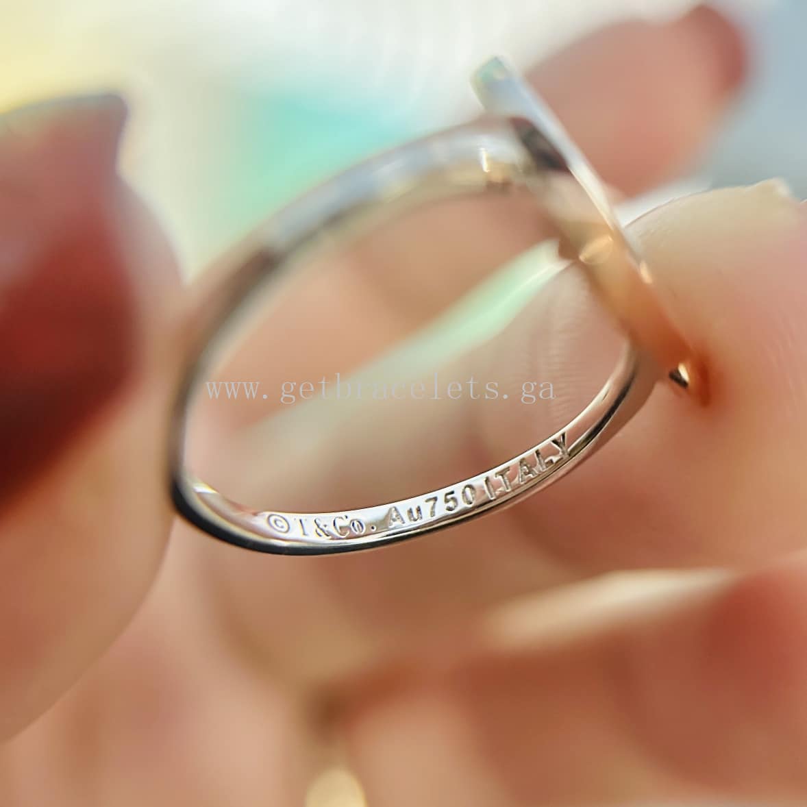 Tiffany Lovestruck Heart Tag Ring in Silver and Rose Gold